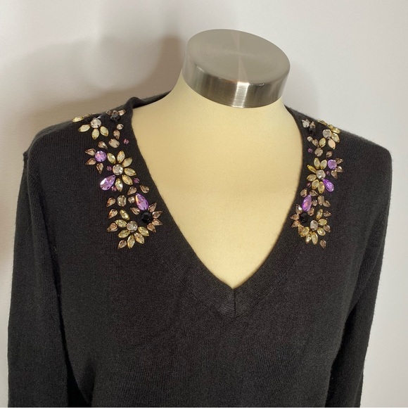 Jaclyn Smith Collection Embellished Rhinestone Sweater - Picture 4 of 10